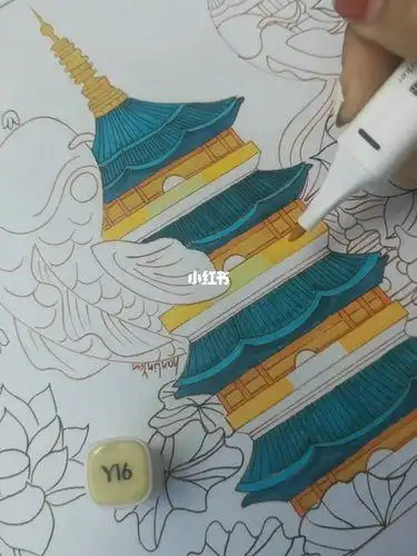 杭州西湖儿童画手抄报模板小学生西湖美景雷峰塔景区旅游简笔画精品三