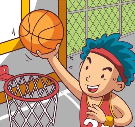 篮球简笔画彩色篮球简笔画彩色男孩