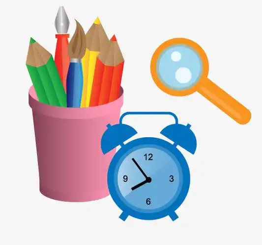 扁平化文具卡通