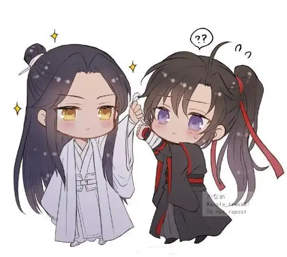魔道祖师#忘羡的甜蜜日常,q版好可爱!