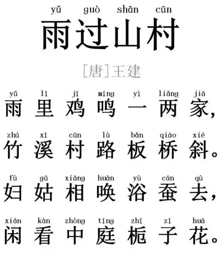 每天读一首好诗雨过山村