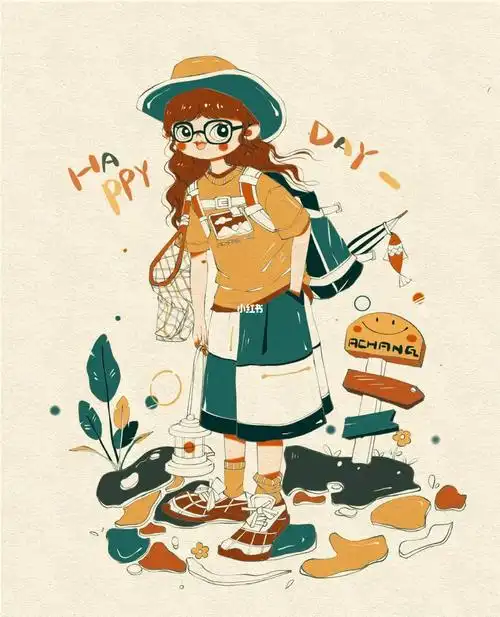 速写27678照片转手绘小场景人物扁平插画