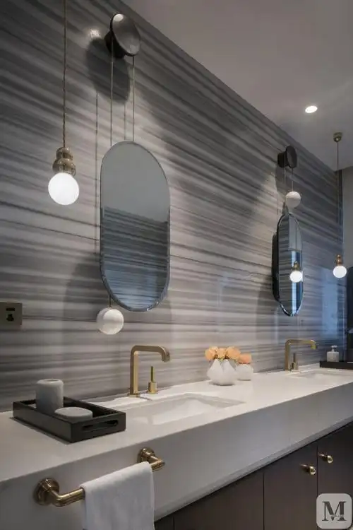 简约卫生间灯具装修效果图