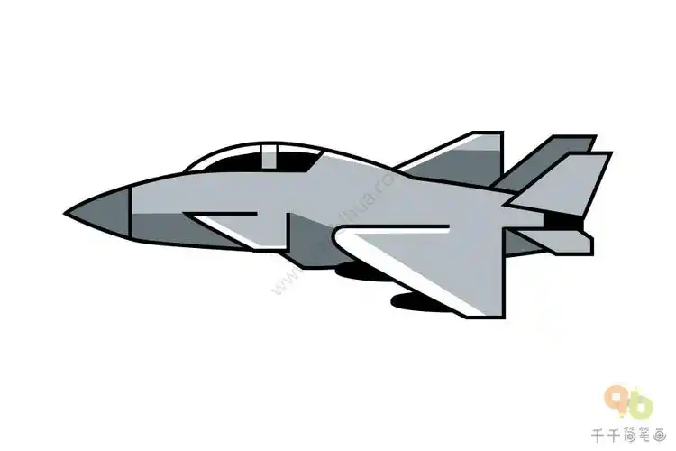 歼11战斗机简笔画简单歼击机怎么画好看 战斗机的简笔画图片战斗机简