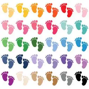 婴儿脚套多色脚印偶像脚印关于指已提到的人婴儿室.玩具小孩.