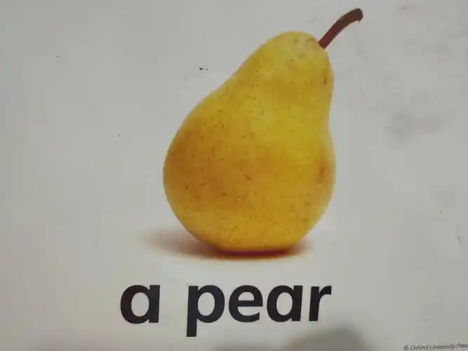 i have   pear. it is yellow.