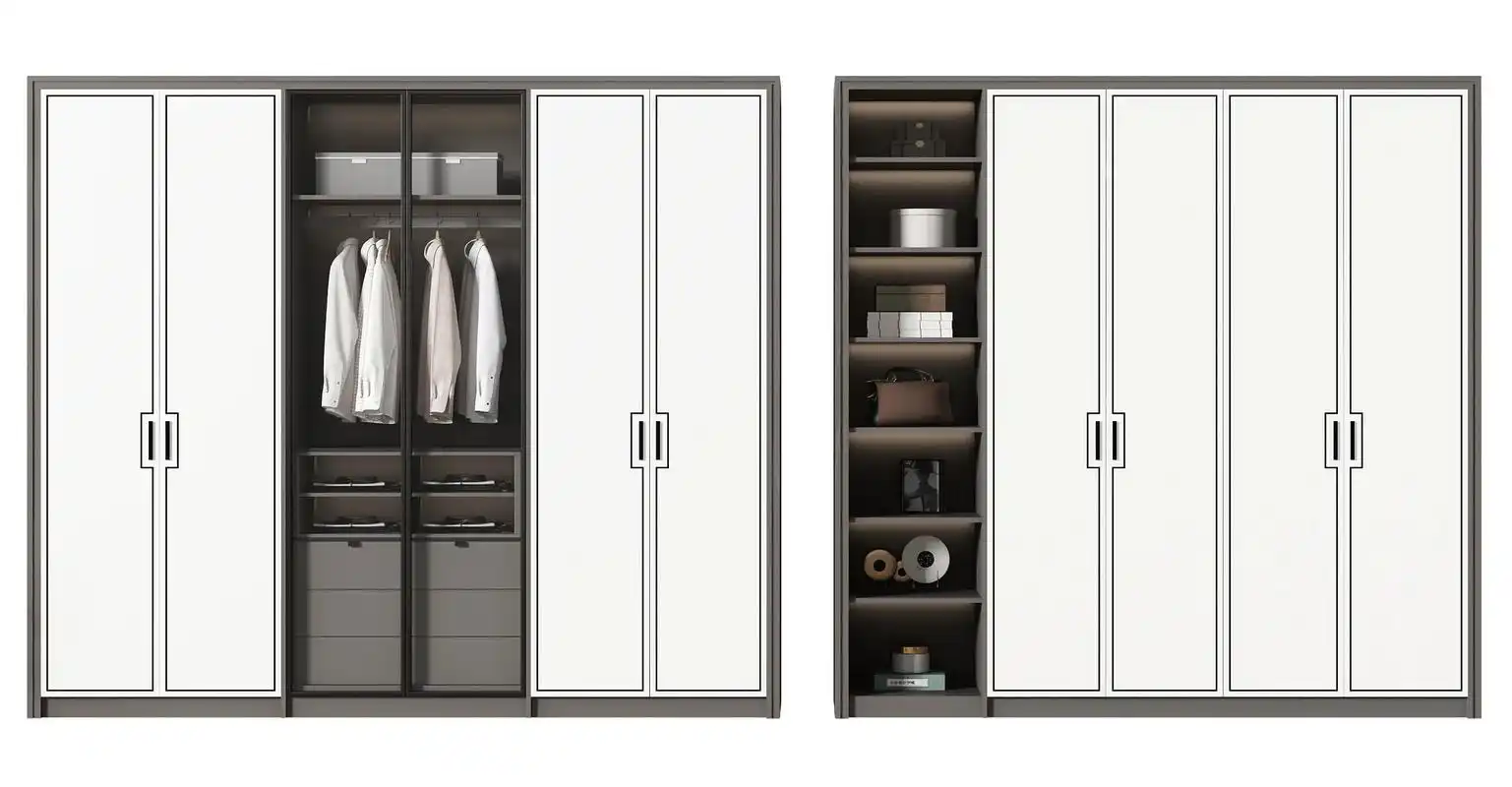 满墙衣柜分享,有需要的设计师自取哦 #室内设计 - 抖音