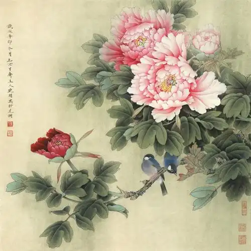 新款印花正品dmc十字绣客厅卧室餐厅工笔画花卉十字绣套件