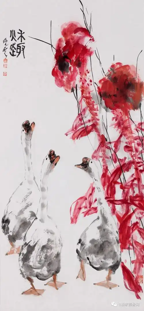 作品欣赏中国传统花鸟画皆有其吉祥寓意,潘晓云在其全景式创作之中