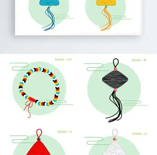 端午五色丝线简笔画端午节五彩绳的简笔画端午节五彩绳简笔画大图看过