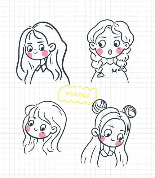 手帐简笔画素材绘画人文绘画96手帐素材手帐人物简笔画手帐简笔画手绘