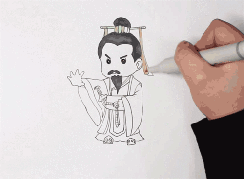 q版刘备简笔画刘备简笔画q版三国的刘备人物简笔画画法刘备简笔画图片