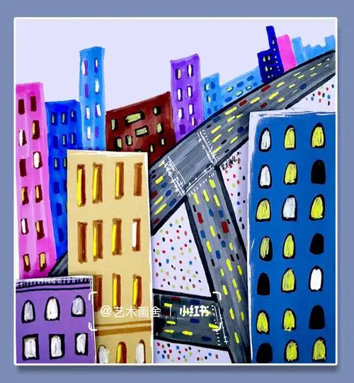 课程主题:《儿童画教程 | 综合创意画--站在高处,俯瞰城市美景!