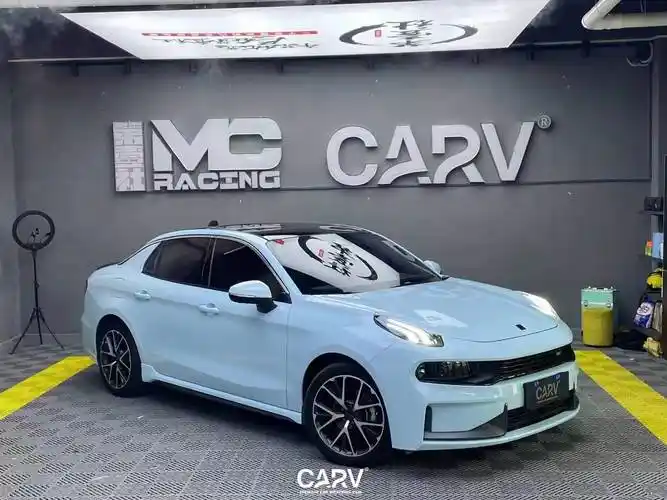 领克03卡孚改色膜白金冰川蓝