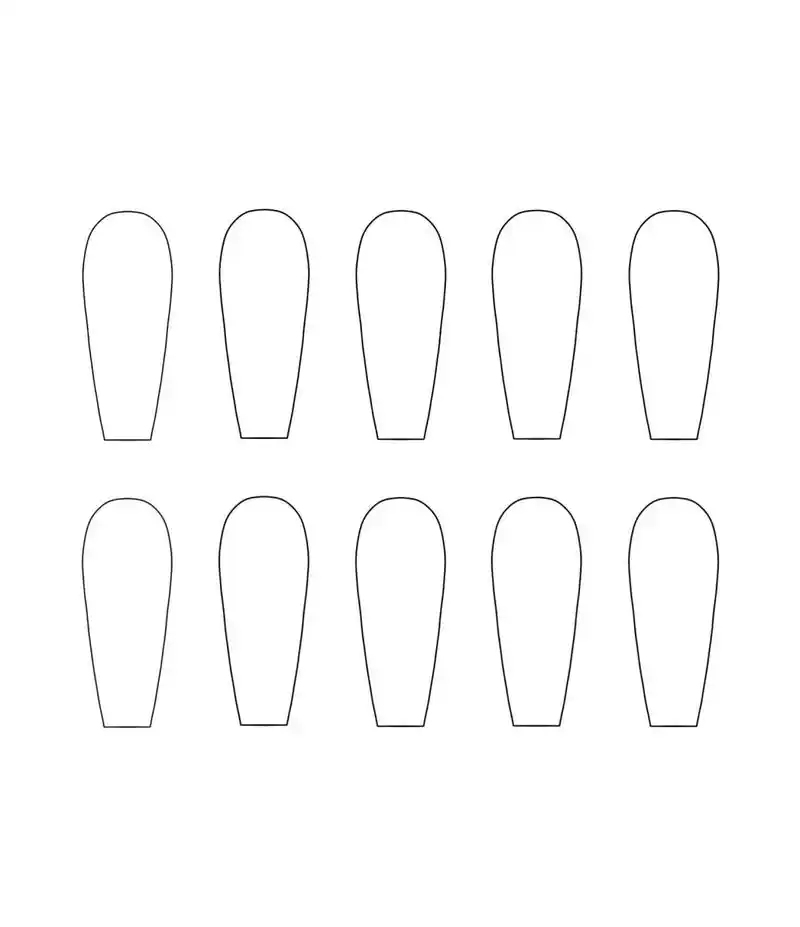 手绘美甲|分享几款常用甲型高清模版… #打工摸鱼日记# 几款常用穿戴