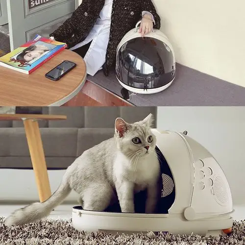 lunar猫窝猫包英短蓝猫宠物外出便携双肩背包猫背包