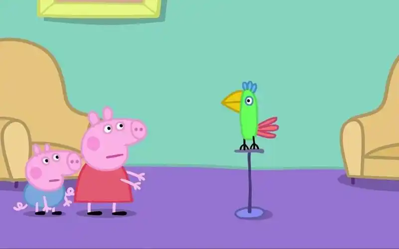 法语版小猪佩奇和鹦鹉波利说话法语生肉