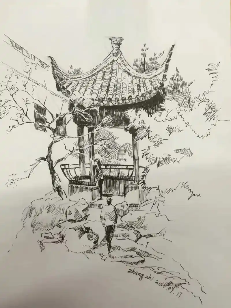 环境设计专业大学作业.大学部分作业分享#建筑速写 #风景写生 - 抖音