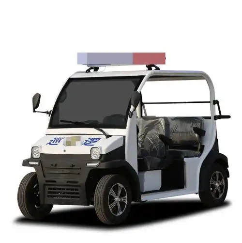 新款铁壳物业小区校园厂区保安电动巡逻车四轮城管治安执法电瓶车