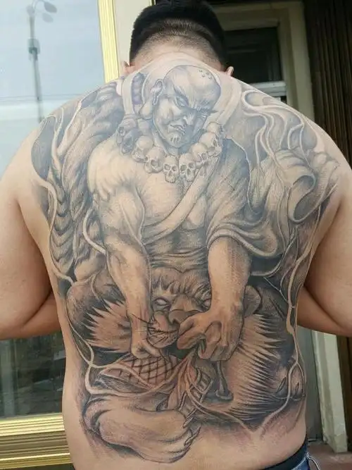 伏虎罗汉_纹身图案手稿图片_墨客纹画的纹身作品集