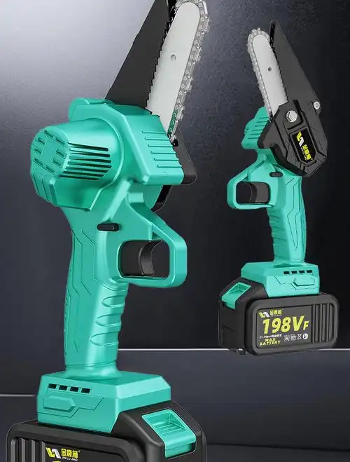 百特喜baitexi充电式锂电池电锯家用小型手持迷你手提电动电链锯单手