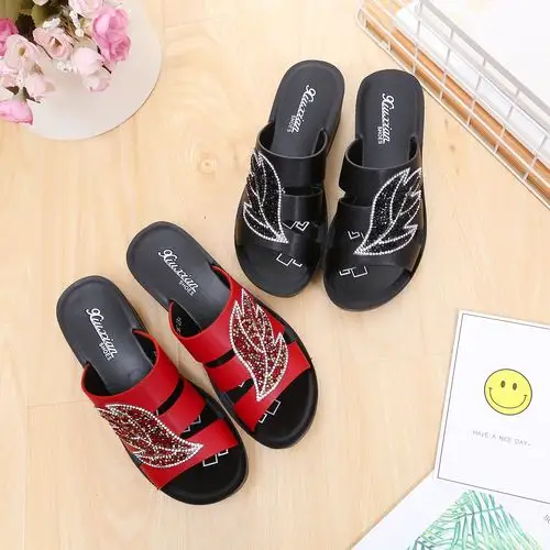 中老年大码妈妈厚底拖鞋