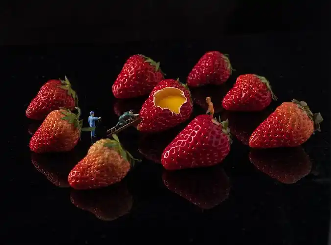 草莓创意摄影
