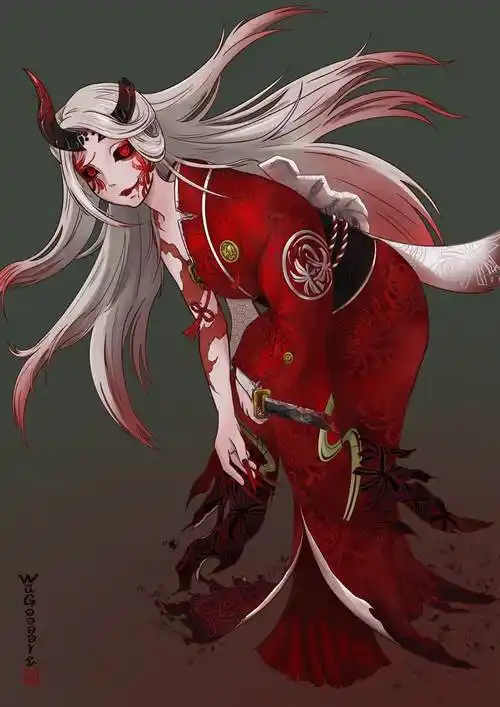 第五人格 美智子(血まみれ扇)|元würgr的第五人格插画图片