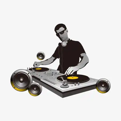 帅气的打碟男孩