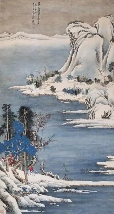 冬日观雪 | 超有氛围的雪景山水画!
