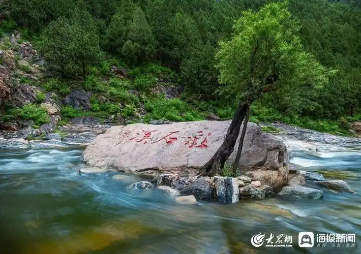 连续降雨过后,泰山景区彩石溪管理区处处苍翠欲滴,流水潺潺,虽没有"飞