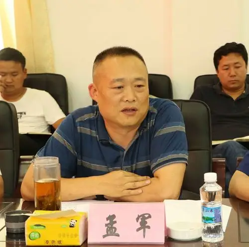 图为县委常委,常委副县长孟军同志讲话