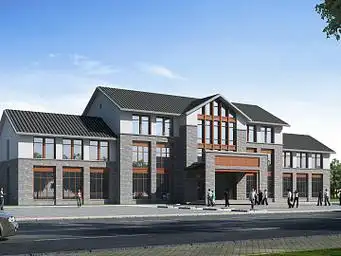 新中式公共建筑3d模型_新中式公共建筑3d模型图片素材_新中式公共建筑