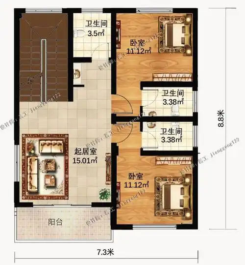 小宅基地也能建别墅,6款70平的农村小别墅,10几万就能建一栋