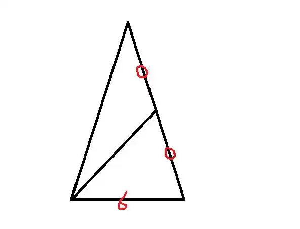 等腰三角形的底边长为6厘米,一腰上的中线把其周长分为两部分的差为4