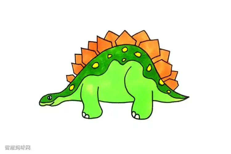 简单的剑龙怎么画