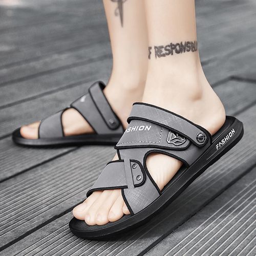 两穿人字拖鞋男潮流外穿防滑凉拖鞋按摩防臭开车凉鞋男士越南拖鞋