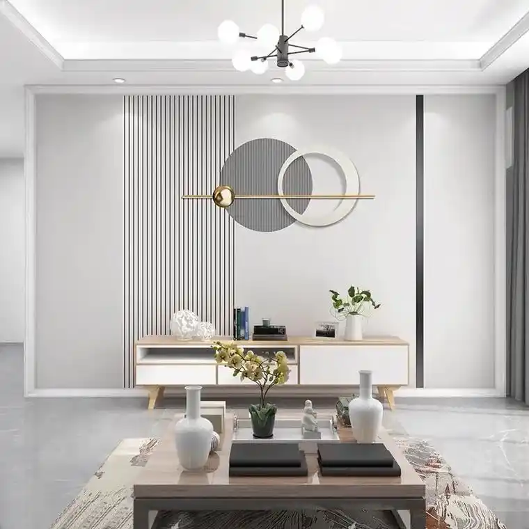 2022新款8d现代简约轻奢电视背景墙.#背景墙厂家定制 # - 抖音