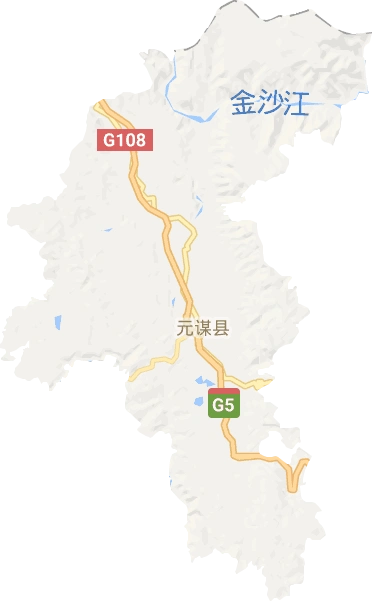 元谋县高清电子地图,元谋县高清谷歌电子地图