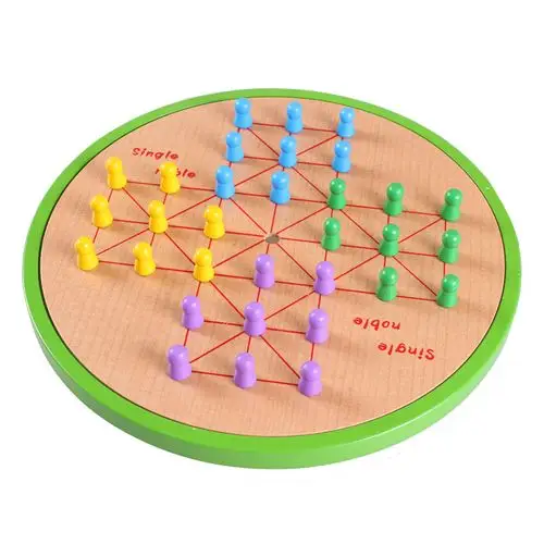 木制桌面游戏休闲玩具 跳棋飞行棋 五子棋单身贵族 狐狸和鹅包邮