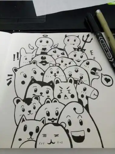 叠叠动物简笔画