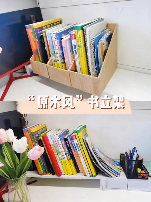 废物利用—自制"原木风"书立架