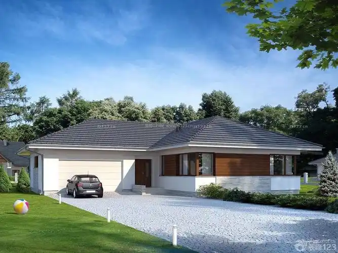 现代美式别墅屋顶外观设计图片_装信通网效果图