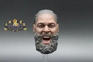 痴心情长者淘宝现货 aom 1/6哈登头雕脏辫头/莫西干怒吼头雕 兼容eb