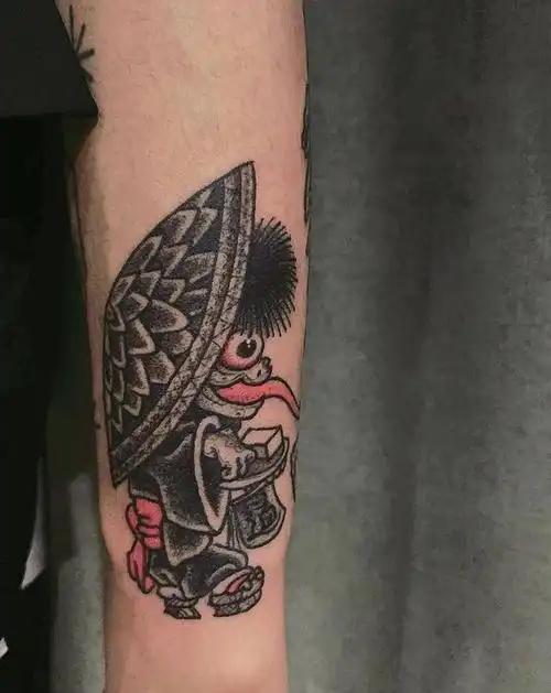 百鬼夜行纹身图片_手臂手部老传统百鬼夜行纹身图案