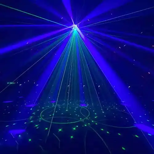 美彩迪三层led蝴蝶灯光ktv彩灯声控七彩蹦迪灯爆闪灯镭射激光灯图