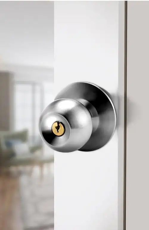 球形锁房门锁卧室木门球锁不锈钢球形锁芯锁舌通用型室内门锁球锁无