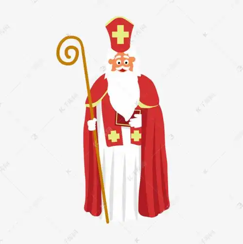 手持权杖的st nicholas day主教