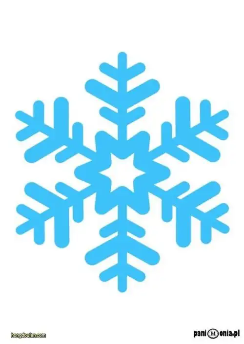 一起来画冬天的蓝色雪花雪花卡通简笔画大全
