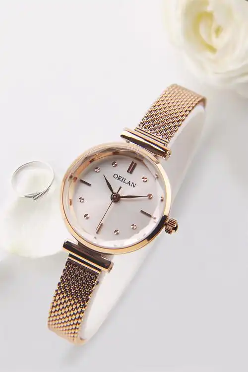 名媛魅力玻璃切割女士石英表 欧瑞朗(orilan)高端时尚腕表品牌 欧瑞朗
